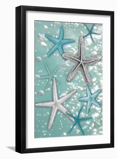 Starfish Bubbles-Diane Stimson-Framed Art Print