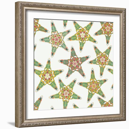 Starfish Flowers 1-Sharon Turner-Framed Art Print