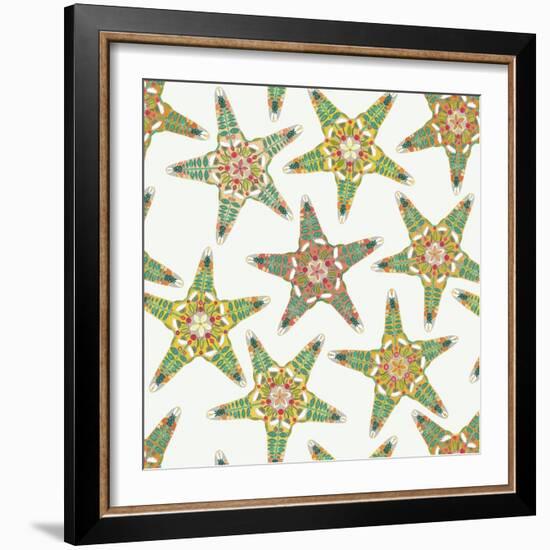 Starfish Flowers 1-Sharon Turner-Framed Art Print