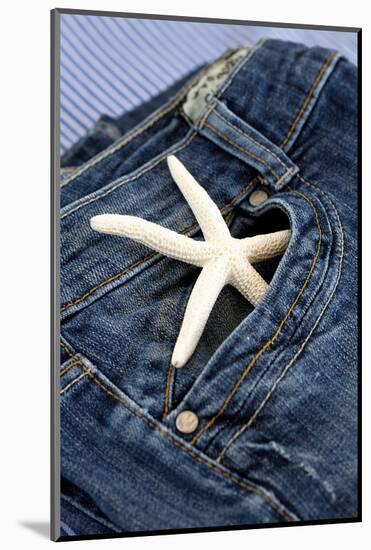 Starfish, Jeans, Pocket-Andrea Haase-Mounted Photographic Print