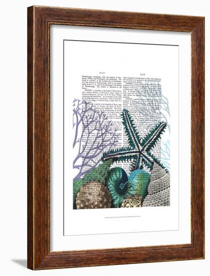 Starfish Under the Sea-Fab Funky-Framed Art Print