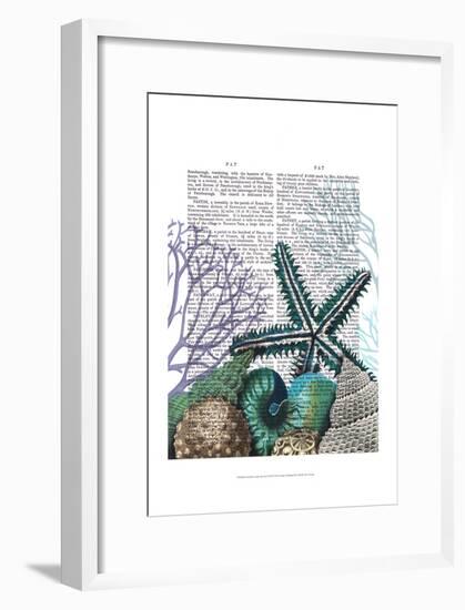 Starfish Under the Sea-Fab Funky-Framed Art Print