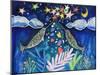 Stargazing Narwhals-Wyanne-Mounted Giclee Print