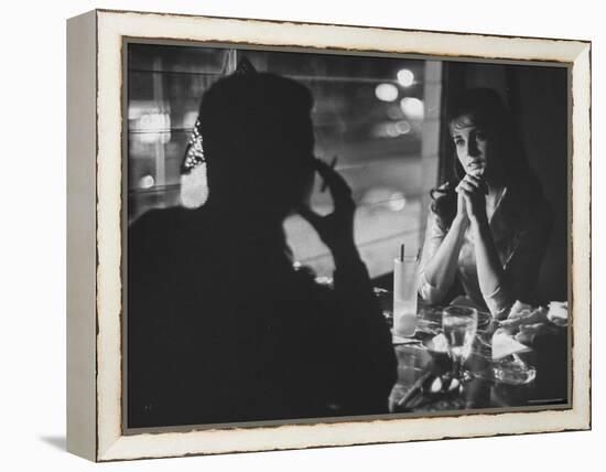 Starlet Ann Margret Olson Dining at the Har Omar American Restaurant-Grey Villet-Framed Premier Image Canvas