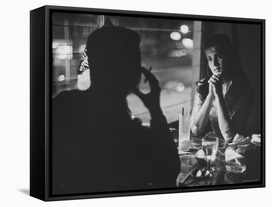 Starlet Ann Margret Olson Dining at the Har Omar American Restaurant-Grey Villet-Framed Premier Image Canvas