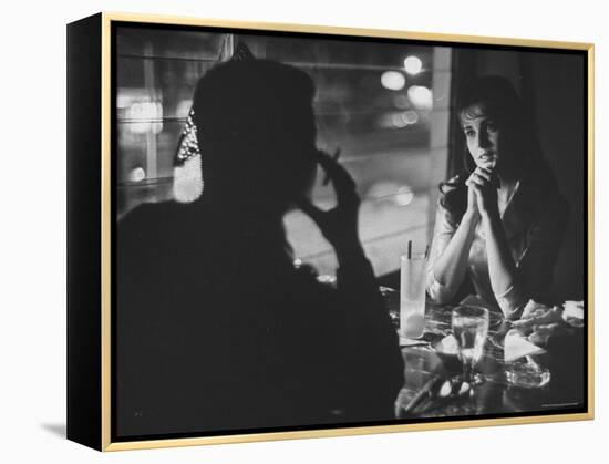 Starlet Ann Margret Olson Dining at the Har Omar American Restaurant-Grey Villet-Framed Premier Image Canvas