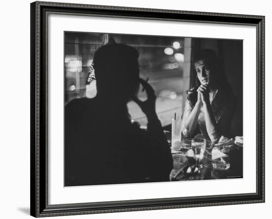 Starlet Ann Margret Olson Dining at the Har Omar American Restaurant-Grey Villet-Framed Premium Photographic Print