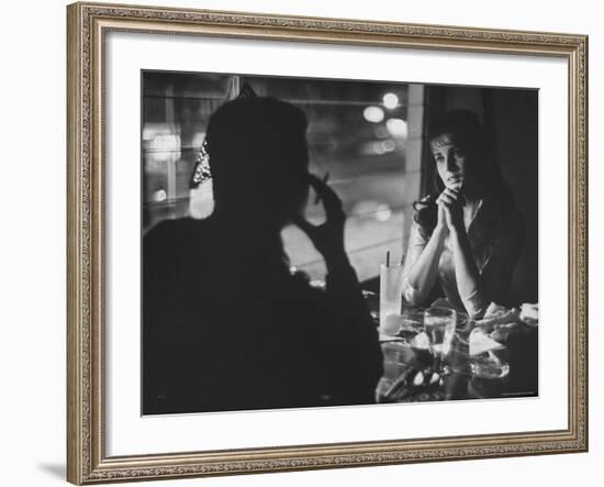 Starlet Ann Margret Olson Dining at the Har Omar American Restaurant-Grey Villet-Framed Premium Photographic Print