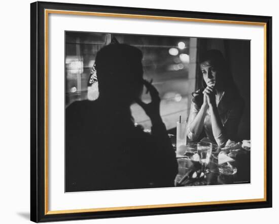 Starlet Ann Margret Olson Dining at the Har Omar American Restaurant-Grey Villet-Framed Premium Photographic Print