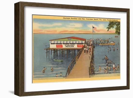 Starlight Pavilion and Pier, Fairview Beach, Virginia-null-Framed Art Print