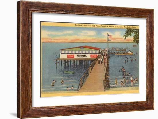 Starlight Pavilion and Pier, Fairview Beach, Virginia-null-Framed Art Print