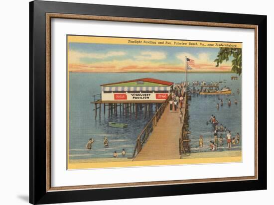 Starlight Pavilion and Pier, Fairview Beach, Virginia-null-Framed Art Print