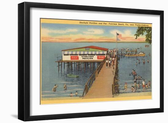 Starlight Pavilion and Pier, Fairview Beach, Virginia-null-Framed Art Print
