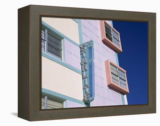 Starlite Hotel, Ocean Drive, Art Deco District, Miami Beach, South Beach, Miami, Florida, USA-Fraser Hall-Framed Premier Image Canvas