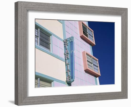 Starlite Hotel, Ocean Drive, Art Deco District, Miami Beach, South Beach, Miami, Florida, USA-Fraser Hall-Framed Photographic Print