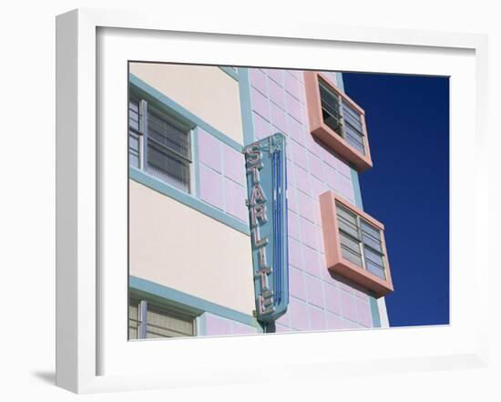 Starlite Hotel, Ocean Drive, Art Deco District, Miami Beach, South Beach, Miami, Florida, USA-Fraser Hall-Framed Photographic Print