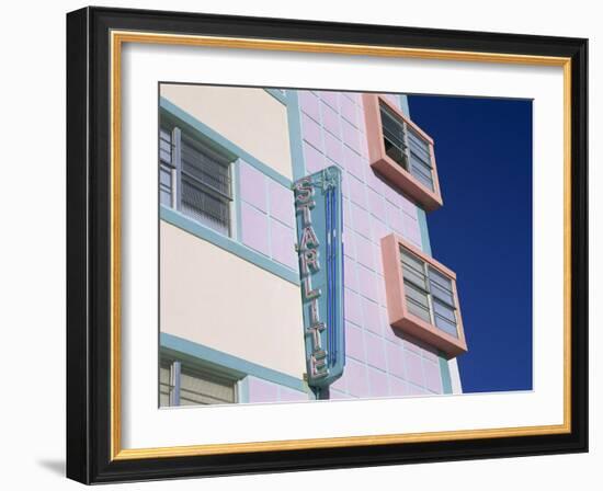 Starlite Hotel, Ocean Drive, Art Deco District, Miami Beach, South Beach, Miami, Florida, USA-Fraser Hall-Framed Photographic Print