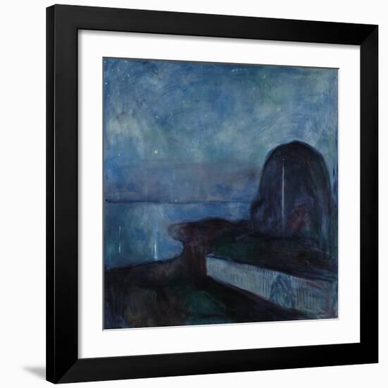 Starry Night 1893-Edvard Munch-Framed Premium Giclee Print