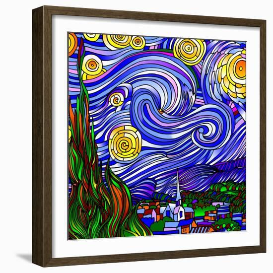 Starry Night 1-Howie Green-Framed Giclee Print