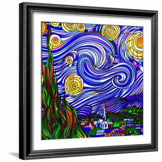 Starry Night 1-Howie Green-Framed Giclee Print