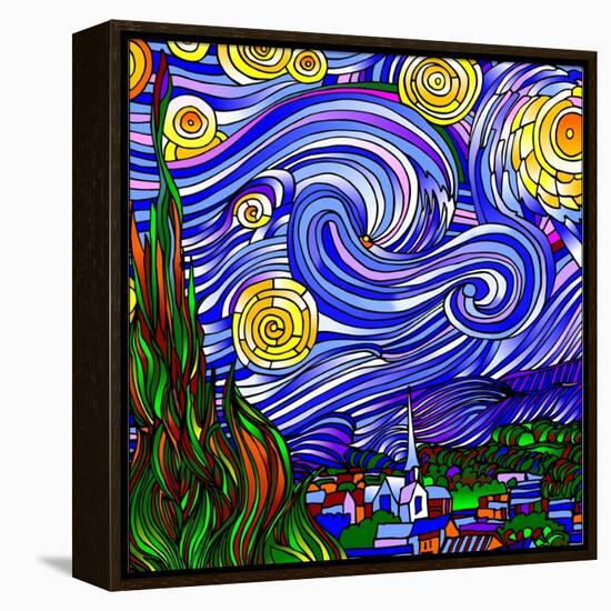 Starry Night 1-Howie Green-Framed Premier Image Canvas