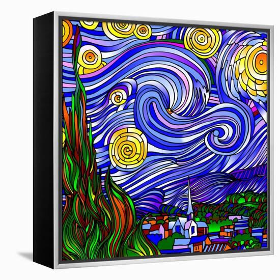 Starry Night 1-Howie Green-Framed Premier Image Canvas