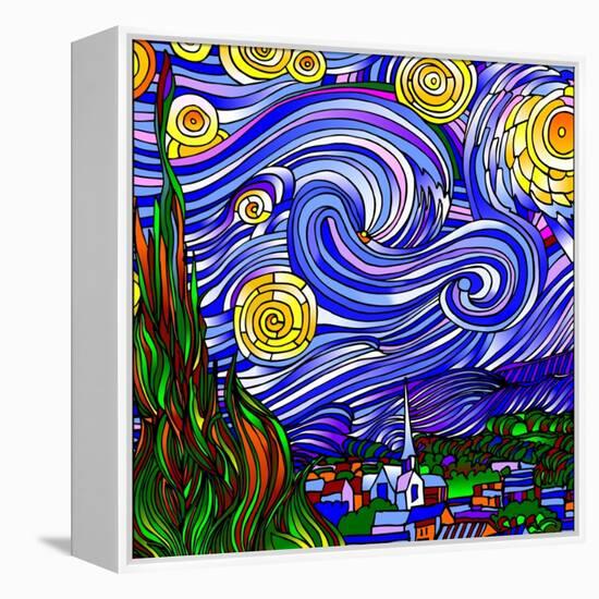 Starry Night 1-Howie Green-Framed Premier Image Canvas