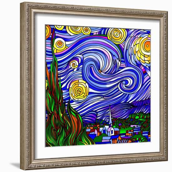 Starry Night 1-Howie Green-Framed Giclee Print