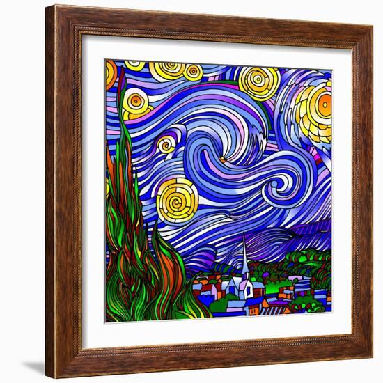 Starry Night 1-Howie Green-Framed Giclee Print