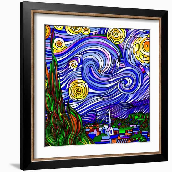 Starry Night 1-Howie Green-Framed Giclee Print