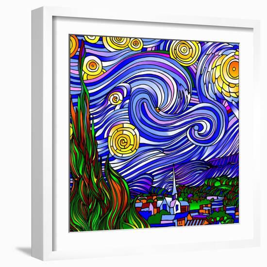 Starry Night 1-Howie Green-Framed Giclee Print