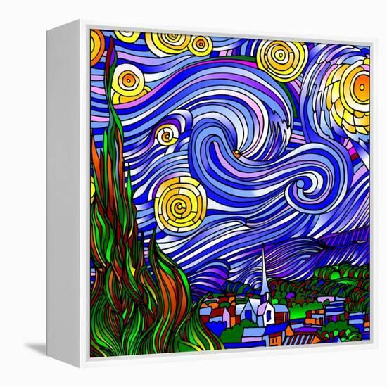 Starry Night 1-Howie Green-Framed Premier Image Canvas