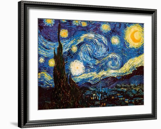 Starry Night, c.1889-Vincent van Gogh-Framed Art Print