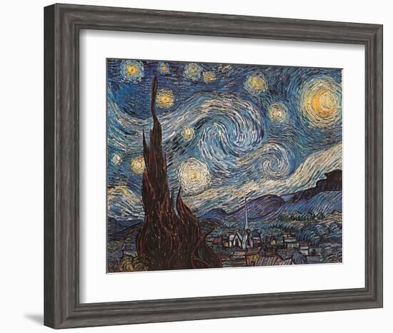 Starry Night, c.1889-Vincent van Gogh-Framed Art Print