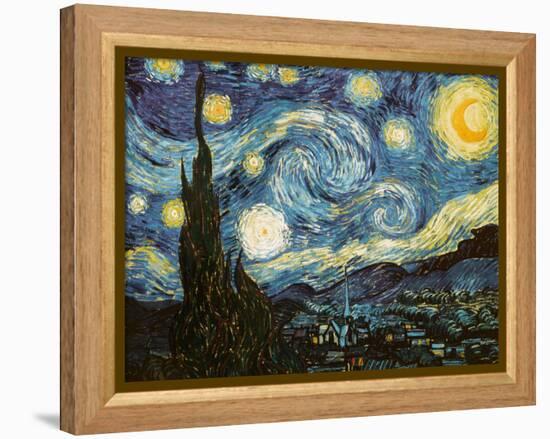 Starry Night, c.1889-Vincent van Gogh-Framed Premier Image Canvas