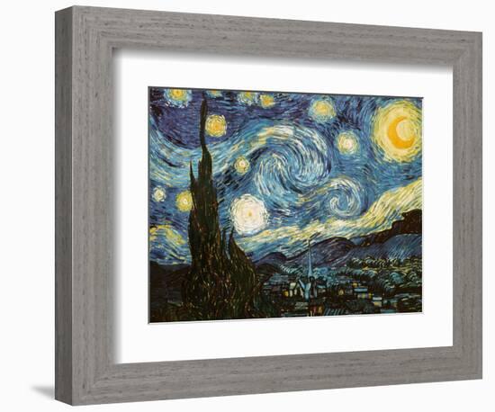 Starry Night, c.1889-Vincent van Gogh-Framed Premium Giclee Print