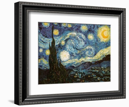 Starry Night, c.1889-Vincent van Gogh-Framed Premium Giclee Print