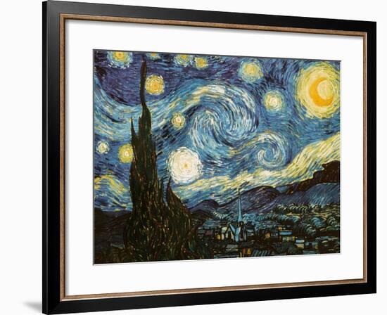 Starry Night, c.1889-Vincent van Gogh-Framed Premium Giclee Print