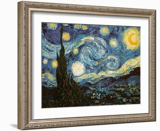 Starry Night, c.1889-Vincent van Gogh-Framed Giclee Print