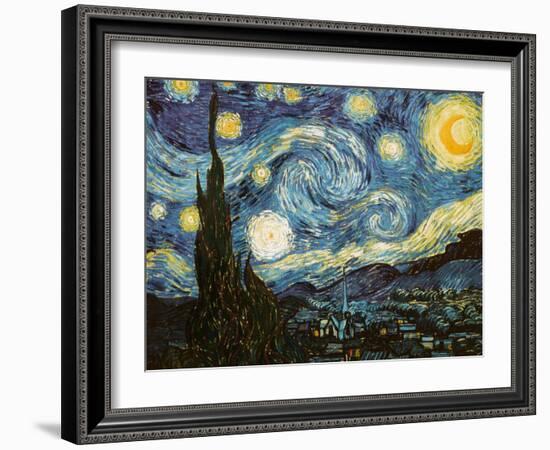 Starry Night, c.1889-Vincent van Gogh-Framed Giclee Print