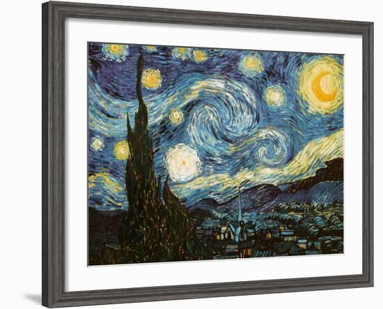 Starry Night, c.1889-Vincent van Gogh-Framed Giclee Print