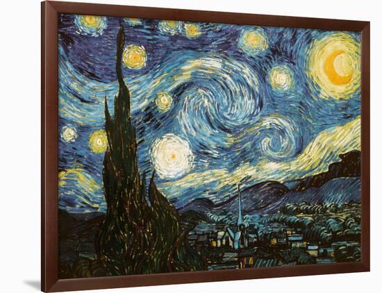 Starry Night, c.1889-Vincent van Gogh-Framed Giclee Print