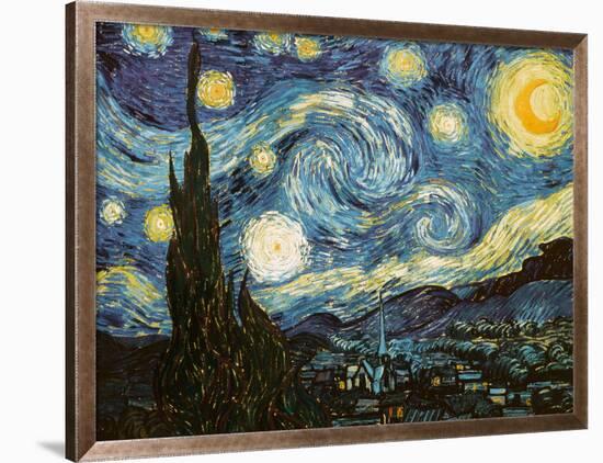 Starry Night, c.1889-Vincent van Gogh-Framed Giclee Print