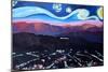 Starry Night in Hollywood Van Gogh Inspirations-Markus Bleichner-Mounted Art Print