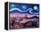 Starry Night in Jerusalem over Wailing Wall-Markus Bleichner-Framed Stretched Canvas