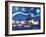 Starry Night in Luebeck Germany with Van Gogh Insp-Martina Bleichner-Framed Art Print