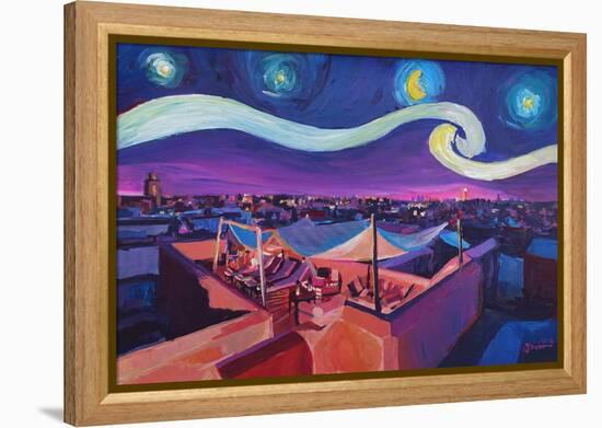 Starry Night in Marrakech Van Gogh Inspirations-Markus Bleichner-Framed Stretched Canvas