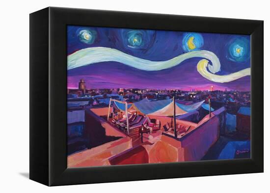 Starry Night in Marrakech Van Gogh Inspirations-Markus Bleichner-Framed Stretched Canvas