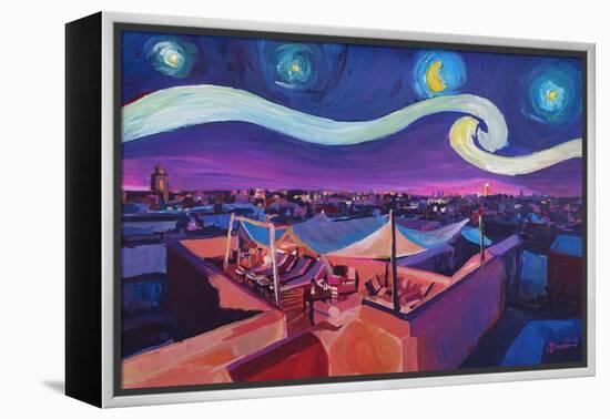 Starry Night in Marrakech Van Gogh Inspirations-Markus Bleichner-Framed Stretched Canvas