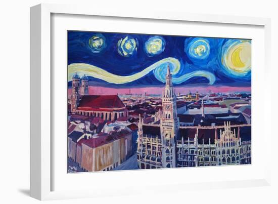 Starry Night In Munich Van Gogh Inspirations-Markus Bleichner-Framed Art Print